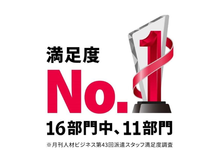 Adecco 派遣スタッフ満足度調査 1位